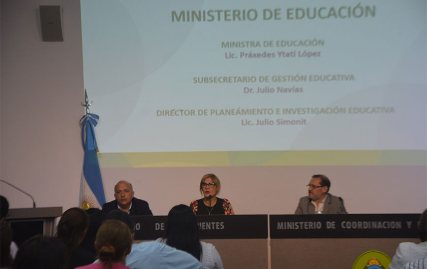 autoridades del Ministerio de Educación en Planificación de las políticas educativas 2023