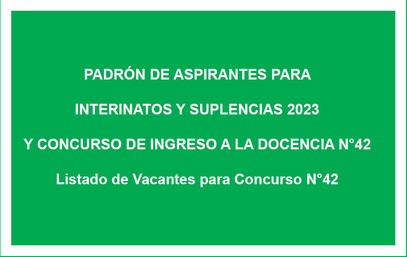 información de padrones docentes