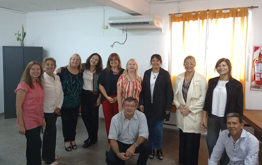 Shirley Piñeyro, supervisores del Consejo General de Educación y su Presidenta Silvina Rollet